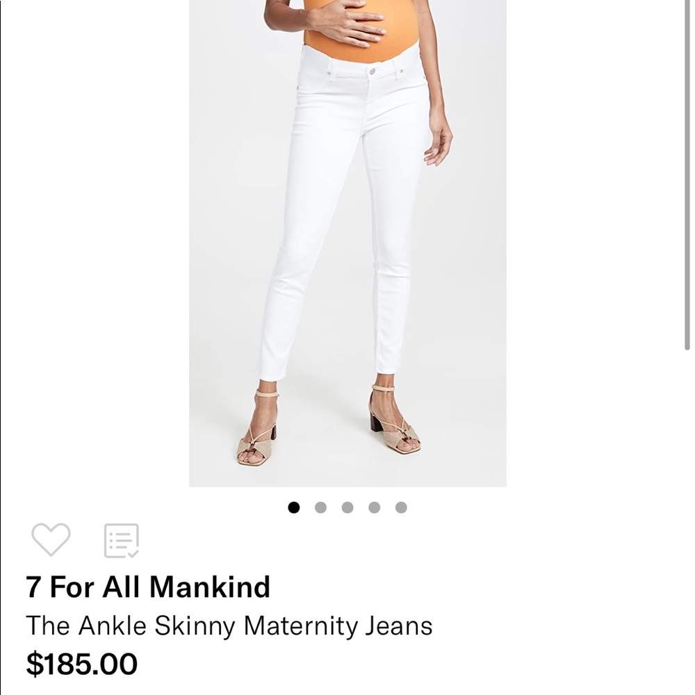 Seven white maternity jeans